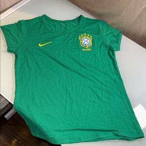 Nike Kids Green Brazil Soccer Jersey